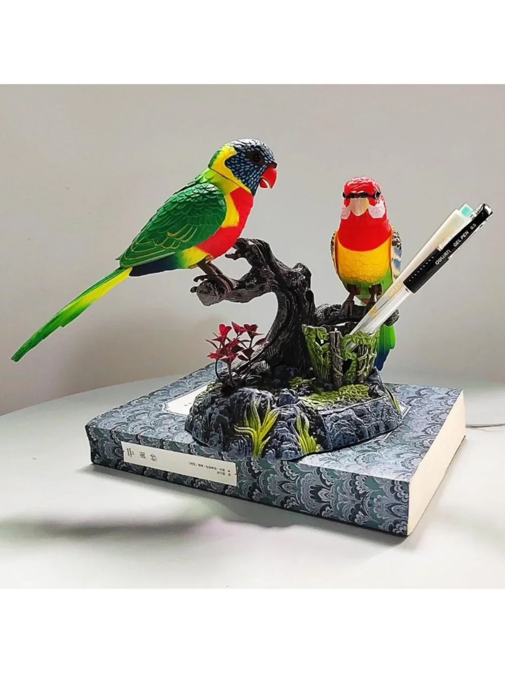 Realistic Electronic Parrot Toy - Moving, Chirping Bird Decor for Kids & Home